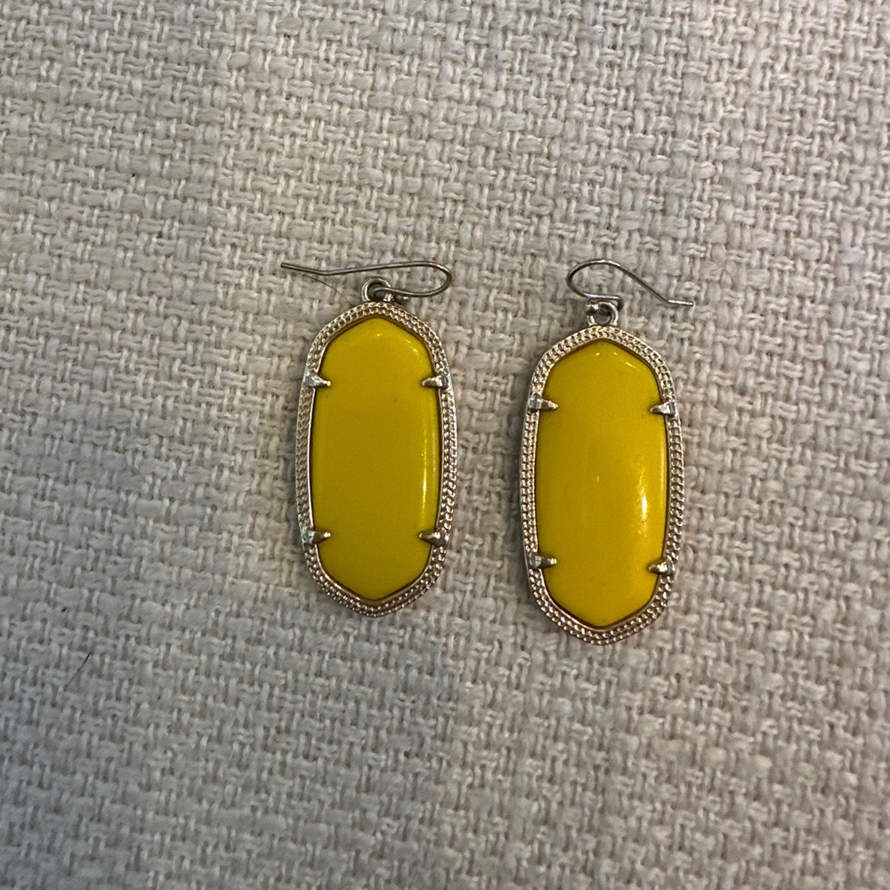 Yellow Kendra Scott earrings